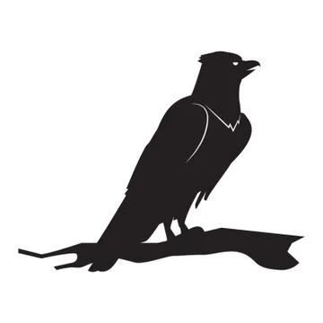 Silhouette of Bird Stock Illustration