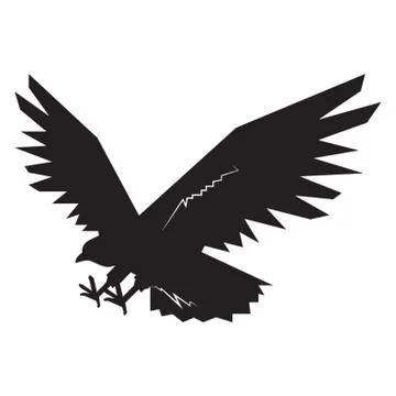Silhouette of Bird Stock Illustration
