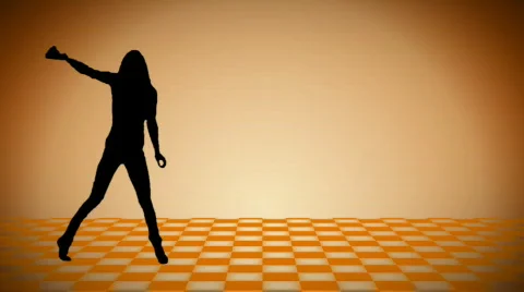 Silhouette black Dancer Stock Footage 559922