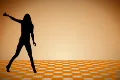 Silhouette black Dancer, ntsc Footage