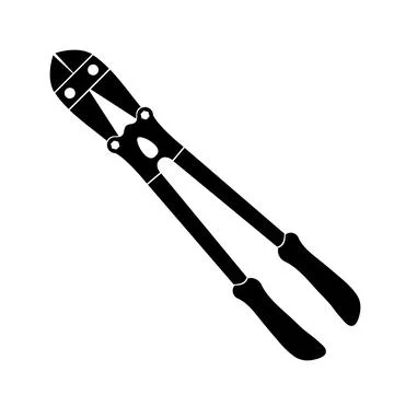 Silhouette of Bolt Cutters Tool Vector Illustration Stock Illustration