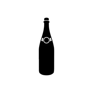 Silhouette of a bottled beverage icon. Vector illustration design. Stock Illustration