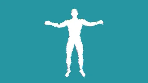 Silhouette of boy performs exercises jumping up with waving hands 30 fps Stock Footage 115240266