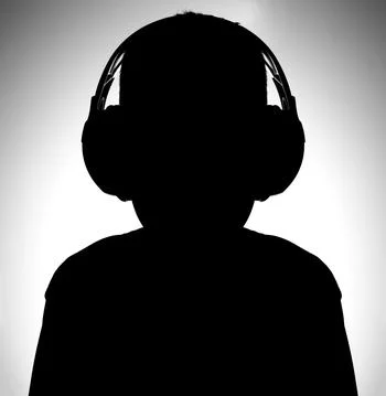 Silhouette of boy Stock Photos
