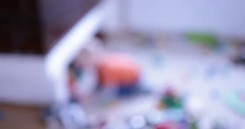 Silhouette of a boy playing in a room Stock Footage 270462912