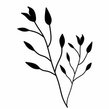 Silhouette branch icon Illustrazione stock