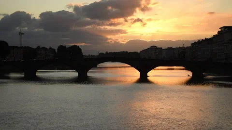 Silhouette of a bridge Stock Footage 132212171