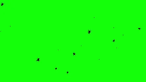 Silhouette Bugs and Ants Insects Walking on Green Background. Stock Footage 337519261