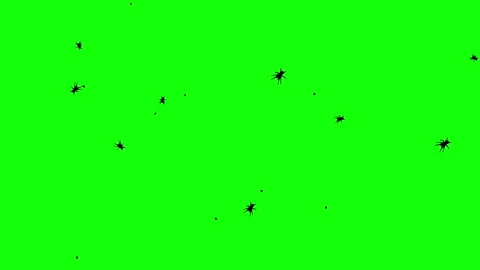 Silhouette Bugs and Ants Insects Walking on Green Background. Stock Footage 337519268