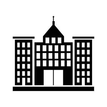 Silhouette Of Building Ilustración de archivo
