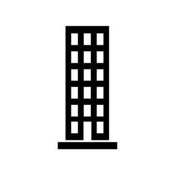 Silhouette Of Building Ilustración de archivo