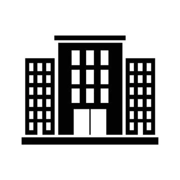 Silhouette Of Building Ilustración de archivo