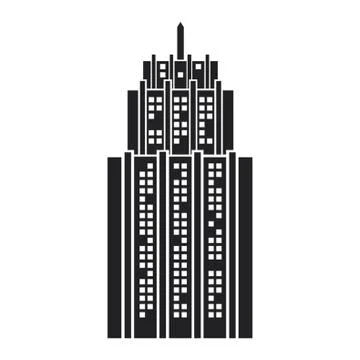 Silhouette Of Building Stock-Illustration