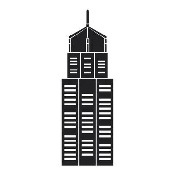 Silhouette Of Building Stock-Illustration