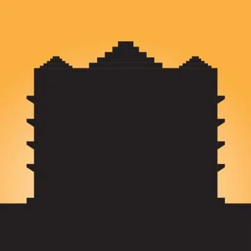 Silhouette Of Building Ilustración de archivo