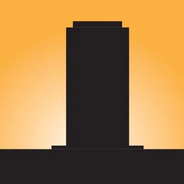 Silhouette Of Building Ilustración de archivo