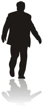 Silhouette of businesman Stock Illustration