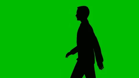 Silhouette businessman walking on green ... | Stock Video | Pond5