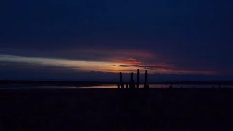 Silhouette Cactus At Sunset In Mexico Stock Footage 337066352