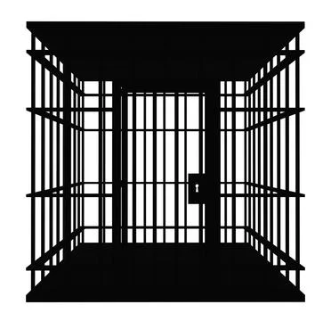 Silhouette with a cage Stock Illustration