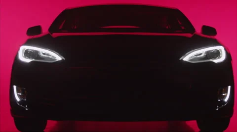 Silhouette of a car Stock Footage 64912635