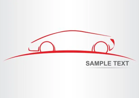 Silhouette of the car. Stock Illustration