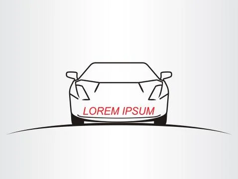 Silhouette of the car. Stock Illustration