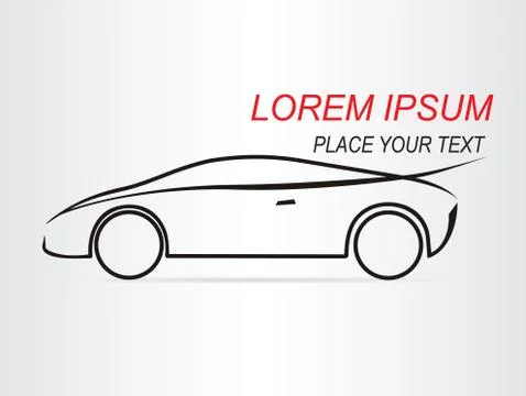 Silhouette of the car. Illustrazione stock