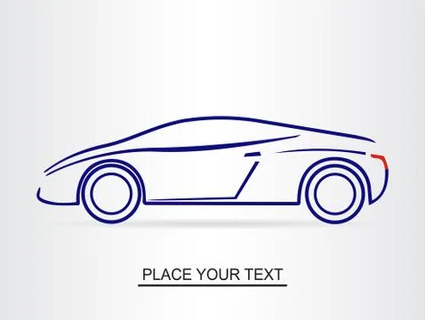 Silhouette of the car. Stock Illustration