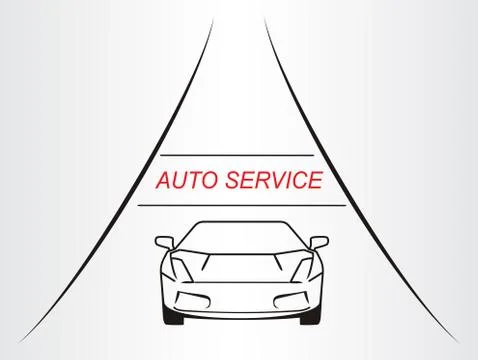 Silhouette of the car. Stock Illustration