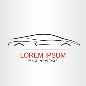 Silhouette of the car. Stock Illustration