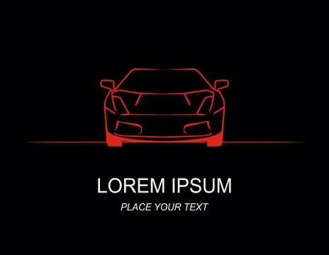 Silhouette of the car. Illustrazione stock