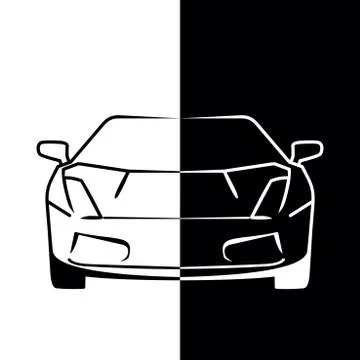 Silhouette of the car. Stock Illustration