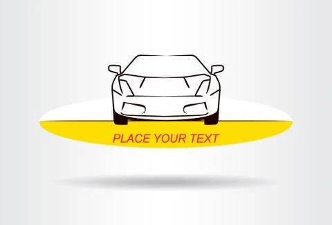 Silhouette of the car. Stock Illustration