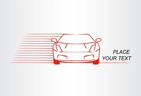 Silhouette of the car. Stock Illustration