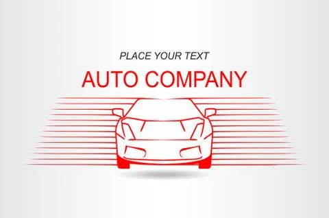 Silhouette of the car. Stock Illustration