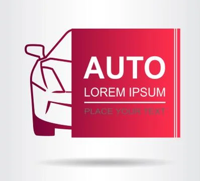 Silhouette of the car. Stock Illustration