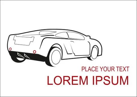 Silhouette of the car. Stock Illustration