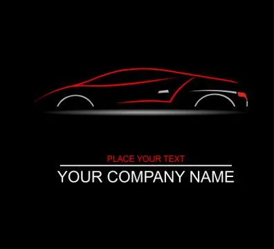 Silhouette of the car. Illustrazione stock