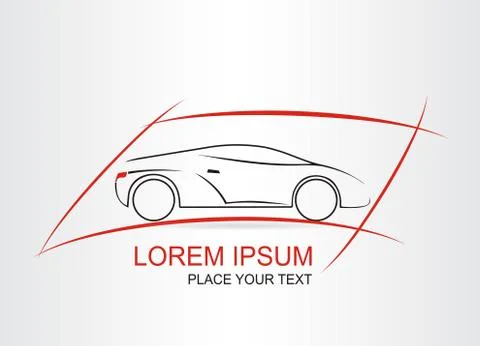 Silhouette of the car. Stock Illustration