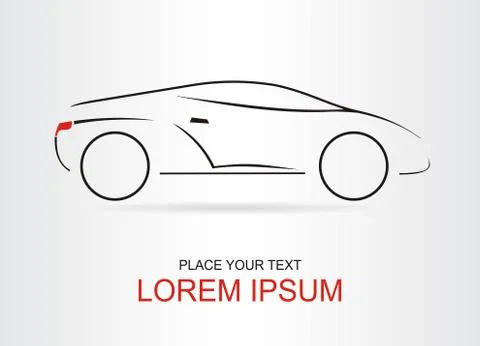 Silhouette of the car. Stock Illustration