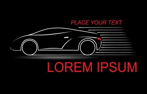 Silhouette of the car. Stock Illustration