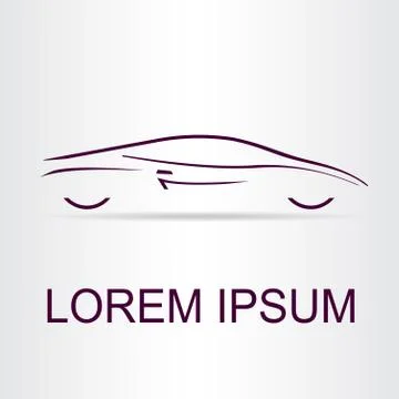 Silhouette of the car. Stock Illustration