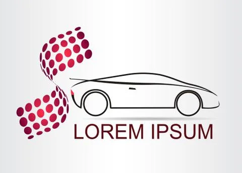 Silhouette of the car. Illustrazione stock
