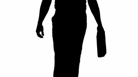Silhouette Carpenter walking. Stock-Illustration
