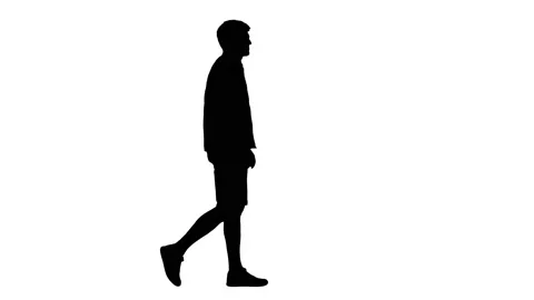 man walking forward silhouette
