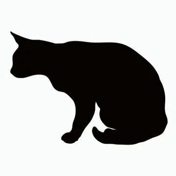 Silhouette of a cat Stock Illustration