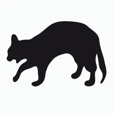 Silhouette of a cat Stock Illustration