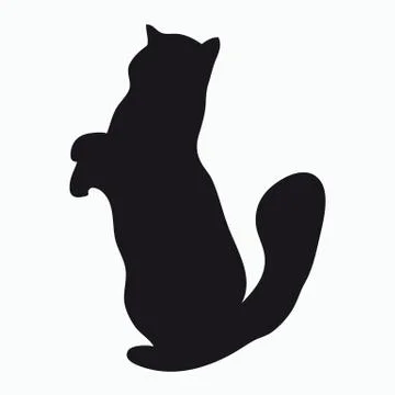 Silhouette of a cat Stock Illustration
