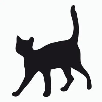 Silhouette of a cat Stock Illustration